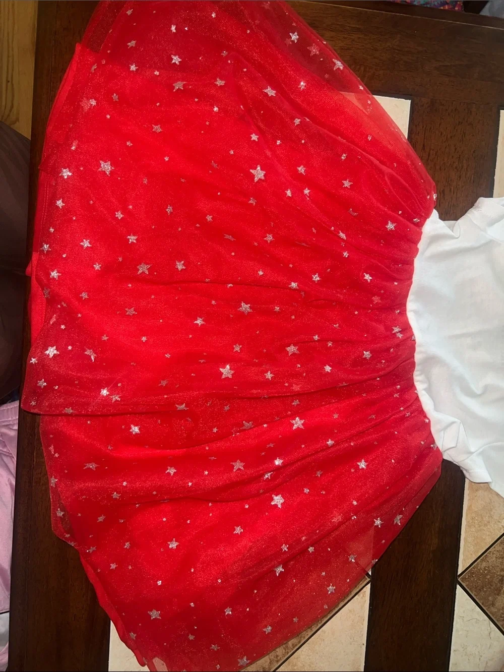 Hello Kitty White & Red Star Tulle Dress for Girls